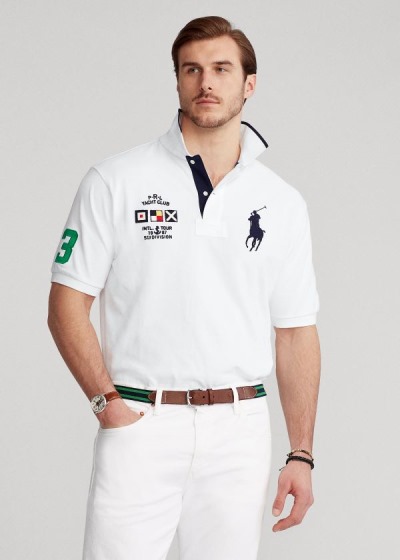 Men's Polo Ralph Lauren Yacht Club Mesh Polo Shirts | 210953BZL